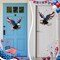 2 Pcs Patriotic Eagle Door Wreaths, 4th of July Wooden Hanging Signs, 250th Anniversary Eagle Wall Plaques for Memorial Day, Indoor Outdoor Americana Decor